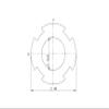 D30 Heavy I-Type Aluminum Profile Tube, Groove 8, Cut to 610 mm view 2