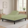 Cottingon 1-Piece Split-Top Fitted Sheet for King-Size Beds, 100% Egyptian Cotton, 86.4 cm, for Sleep Number Beds with 40.6 cm Deep Mattress, Sage Green view 2