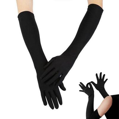 Butyeak Long Satin Gloves for Women, Elbow-Length Evening, Party, Wedding & Opera Costume Gloves