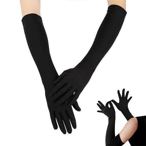 Butyeak Long Satin Gloves for Women, Elbow-Length Evening, Party, Wedding & Opera Costume Gloves