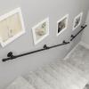 Whnoorher Black Pipe-Style Handrail for Indoor and Outdoor Stairs, 600 cm view 3