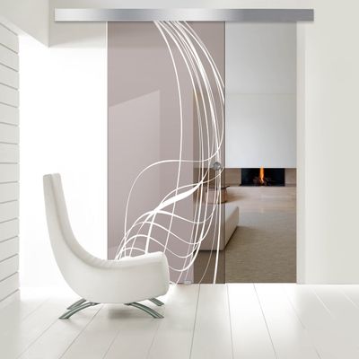 BOSS Black LAVA Interior Glass Sliding Door, 90 x 215 cm, Left