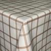 KEVKUS Oilcloth Tablecloth K175A, Brown-Beige Plaid, 140 x 260 cm, Rectangular view 1