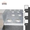 DAPRONA Roof Step for Chimney Sweep, Galvanized Silver 25 cm, Durable Grid Grate, Usable as Escape Route view 3