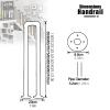 MAZYURBAN U-Shaped Handrail for Stairs, Industrial Pipe Safety Support Bar for Concrete or Wood, Indoor or Outdoor, Matte Black, 100 cm view 2