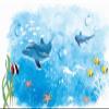 LZMZMQ Self-Adhesive 3D Underwater Vinyl Floor Decal, Blue Bathroom Design, 10/8/6/4/2/1 m view 1