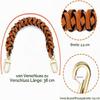 Senral 38 cm Braided Genuine Leather Bag Handle view 3