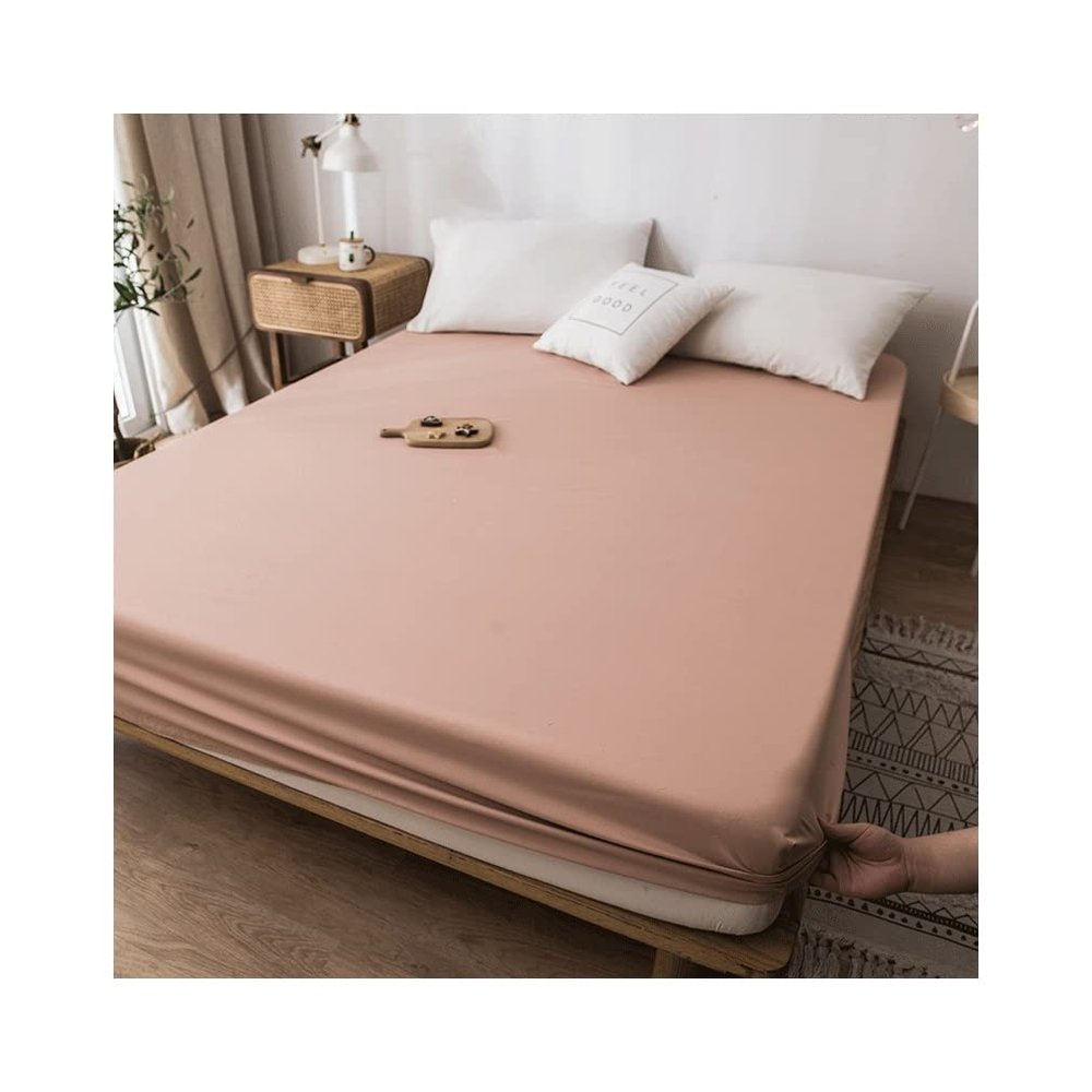 Waterproof Mattress Protector 120x200+28 cm, Khaki