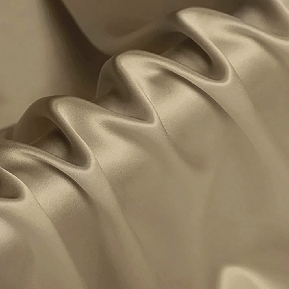 CISULI 100% Pure Silk Satin Fabric, 19 Momme, 280 cm Wide, by the Meter (F24)
