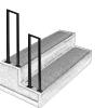 Outdoor Garden Stair Handrail for Veranda and Deck, Matte Black Wrought-Iron Pipe, 45 cm (1.5 ft) view 1