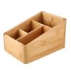 MMLFX Bamboo Organizer Storage Box for Remotes, Keys, Cosmetics and Receipts view 2