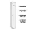 Simon Rack Simonlocker Metal Wardrobe, 1 Door, with Key, 1800 x 400 x 500 mm, Gray/White view 3