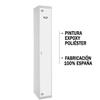 Simon Rack Simonlocker Metal Wardrobe, 1 Door, with Key, 1800 x 400 x 500 mm, Gray/White view 4