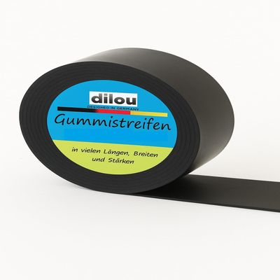 5 mm Thick Rubber Strip, 40–200 mm Wide, 1–10 m, Solid Rubber Flooring (100 × 5 mm, 7 m)