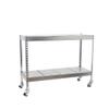 SimonRack SimonWerkstatt Metal Shelving Unit, 75 kg, 975 x 1500 x 750 mm, 2 Shelves, with Wheels, Galvanized view 1