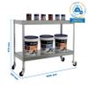 SimonRack SimonWerkstatt Metal Shelving Unit, 75 kg, 975 x 1500 x 750 mm, 2 Shelves, with Wheels, Galvanized view 2
