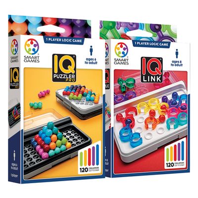 LUDILO SmartGames IQ Puzzler Pro & IQ Link Puzzle Games for Ages 6+