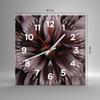 ARTTOR Modern Wall Clock 40x40 cm Square Glass Clock Botanical Flowers - 5019 view 4