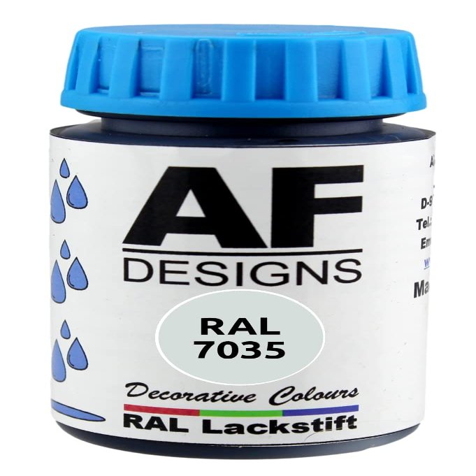 Alex Flittner Designs RAL 7035 Light Grey Satin-Matte Paint Pen, 50 ml, Wood