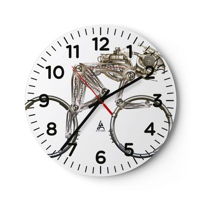 ARTTOR Modern Round Glass Wall Clock 40 x 40 cm, Other - 4194