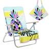 Morbuy Lounge Chair Towel with Pockets, Microfiber Beach Towel for Loungers, 73 x 150 cm, Pineapple view 1