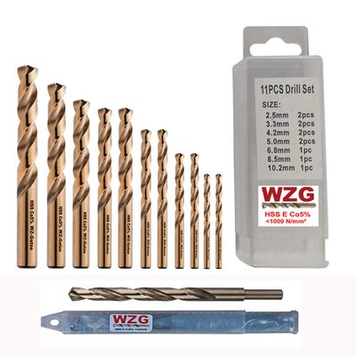 HSS-E Co5 Twist Drill for Metal and Tapped Holes, Metric Threads WZG, Select Size (2.5 mm M3, 1 pc.)