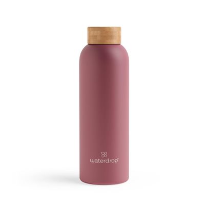 waterdrop Stainless Steel Water Bottle 600 ml – Leakproof, Double-Walled Insulated Bottle for Hot and Cold Drinks