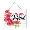 NABRAND Happy Mother's Day Floral Wooden Wall Plaque, 10 x 12 in view 1