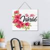 NABRAND Happy Mother's Day Floral Wooden Wall Plaque, 10 x 12 in view 4