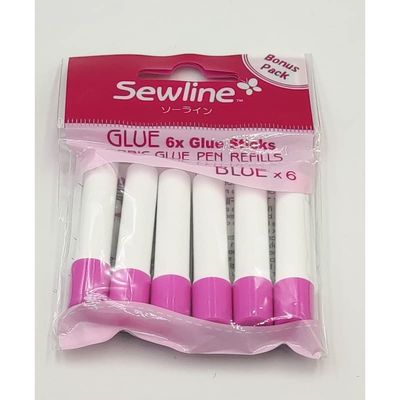 Sewline Replacement Glue Sticks, Blue, 6 Count
