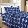 Elegant Comfort Lilliana Plaid 6-Piece Sheet Set, Soft, Colorfast and Wrinkle-Free, 1,500 Thread Count, Deep-Pocket Fitted Sheet, Twin XL view 1