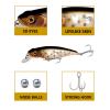 Comcapy 1pc Floating Minnow Fishing Lure, 8.5 cm, 9 g, 3D Eyes, Hard Lure with Treble Hooks (Color: 10) view 4
