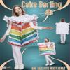 FantastCostumes Rainbow Sponge Cake Costume for Adults, Unisex, Multicolor view 2