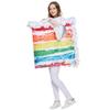 FantastCostumes Rainbow Sponge Cake Costume for Adults, Unisex, Multicolor view 3
