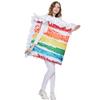 FantastCostumes Rainbow Sponge Cake Costume for Adults, Unisex, Multicolor view 4