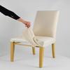 Tommychairs JAZZ Upholstered Chairs, Set of 2, Oak-Colored Beech Wood, Ivory Fabric Cover view 2