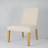 Tommychairs JAZZ Upholstered Chairs, Set of 2, Oak-Colored Beech Wood, Ivory Fabric Cover view 3