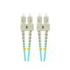 Lanberg MULTI SC/UPC-SC/UPC Duplex OM3 50/125 LSZH Blue 2 m Fiber Optic Cable view 1