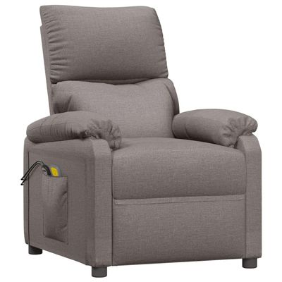 vidaXL Electric Massage Chair Taupe Fabric