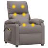 vidaXL Electric Massage Chair Taupe Fabric view 4