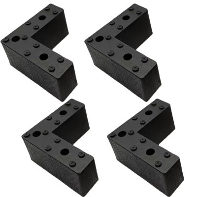XUNFAKE Set of 4 Plastic Furniture Risers, Black, 7.5 cm/2.95 in