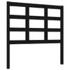 vidaXL Black Solid Pine Wood Headboard 95.5 x 4 x 100 cm view 1