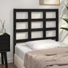 vidaXL Black Solid Pine Wood Headboard 95.5 x 4 x 100 cm view 2