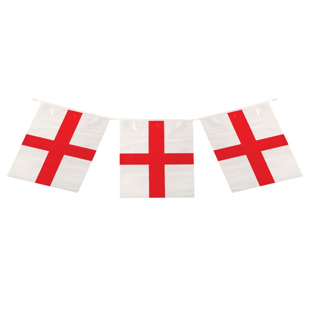 Henbrandt St. George's Cross Party Bunting, 10 m, 20 England Flags