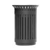 Outdoor Patio Trash Can, 60 L, Black, Two Compartments view 1