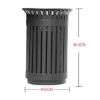 Outdoor Patio Trash Can, 60 L, Black, Two Compartments view 2