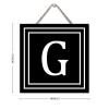 Personalized Door Sign, Rustic Hanging Wood Sign, 12 x 12 in, Initial Monogram G view 2