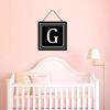 Personalized Door Sign, Rustic Hanging Wood Sign, 12 x 12 in, Initial Monogram G view 4