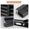 Real Wood Venetian Blinds, Black, 50 mm Slats, WH-150 × 160 cm (59 × 63 in) view 3