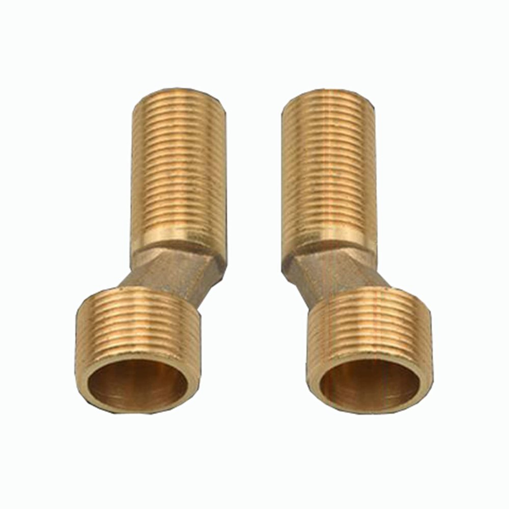 BiaoTeng S-Connection 1/2–3/4 in. Brass Angle Valve Adapter, Gold B